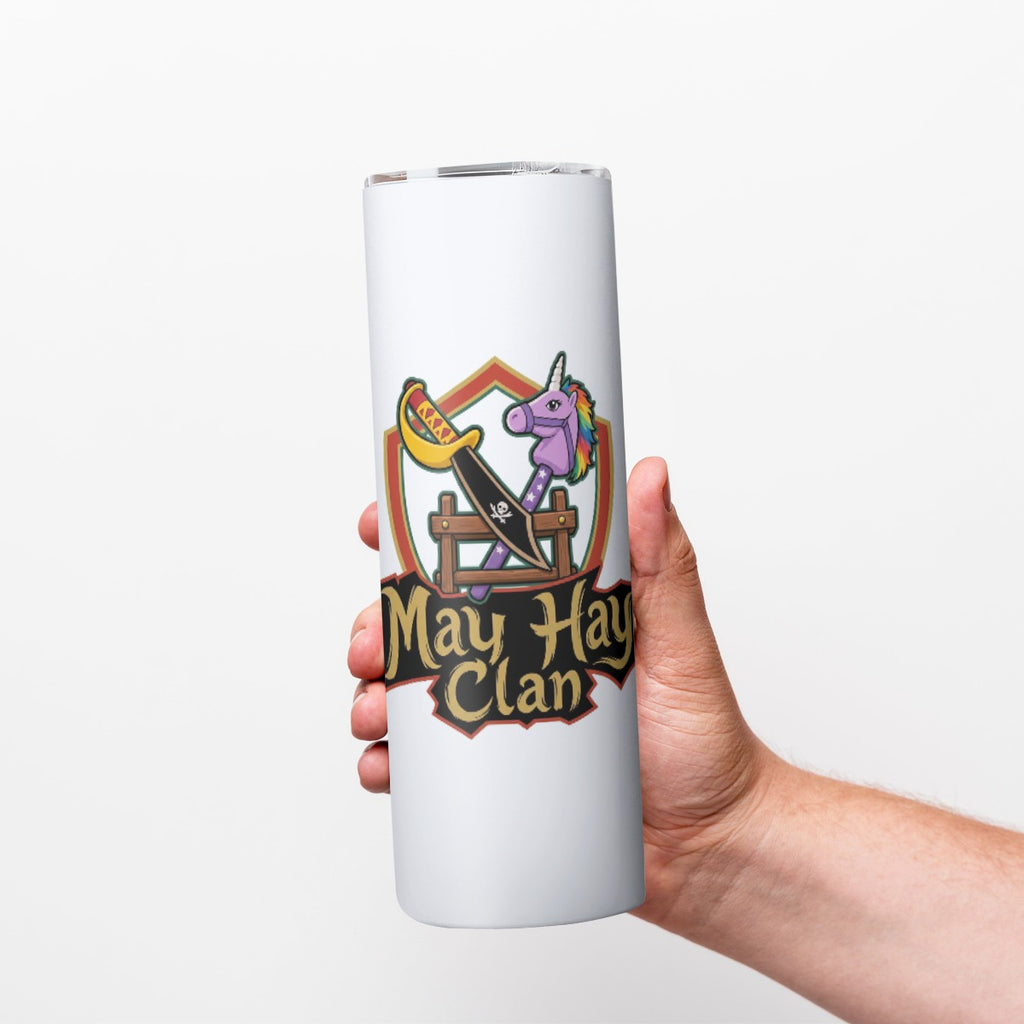 Custom 20OZ Straight Cup With Sliding Lid Printed in USA