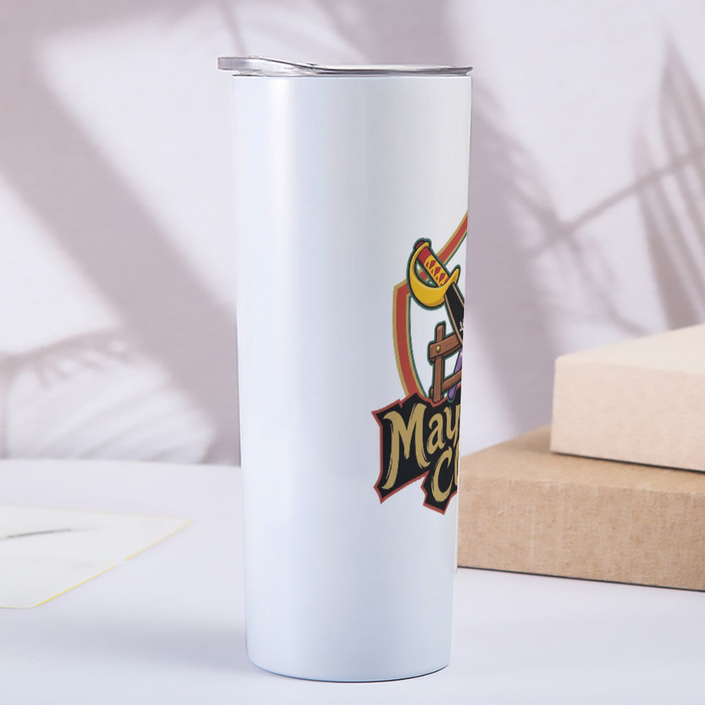 Custom 20OZ Straight Cup With Sliding Lid Printed in USA